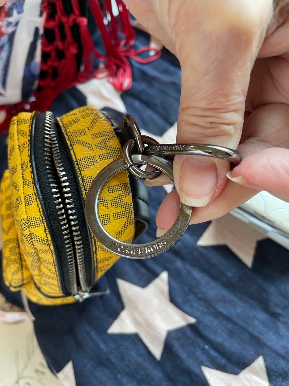 Michael Kors Yellow MK Monogram Mini Backpack - Picture 7 of 11
